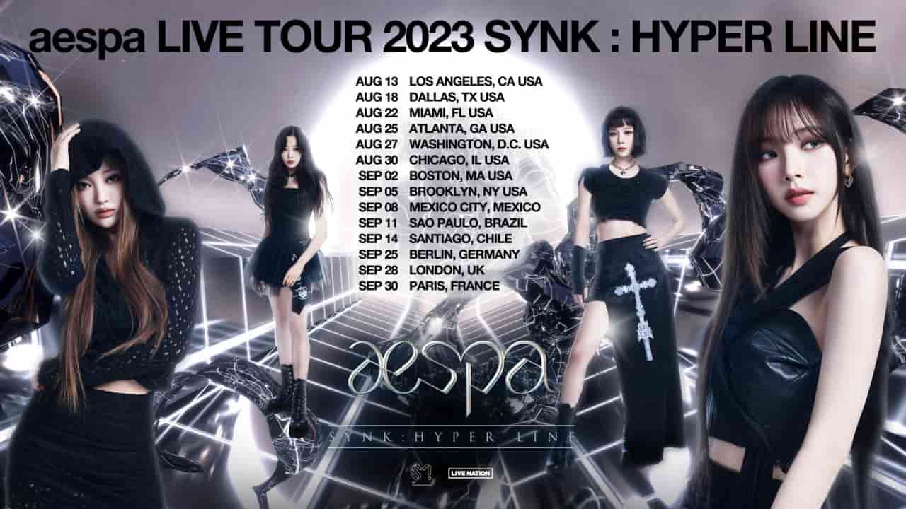 Aespa Announces "SYNK HYPER LINE" Tour Dates And Cities